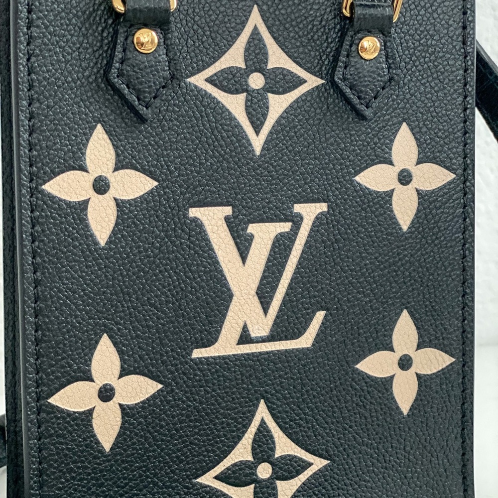 Louis Vuitton Petit Sac Plat in Black/Beige Monogram Empreinte Leather - Picture 4 of 9